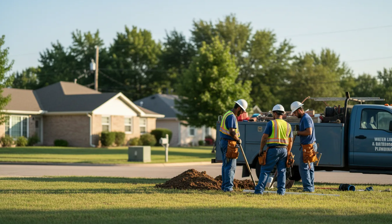 Residential water line and bathroom plumbing service in Driver, AR